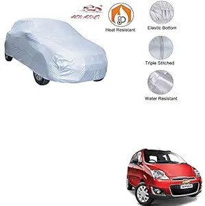 Auto Addict Car Cover Body Cover Polyester (Silver) for Chevrolet Spark