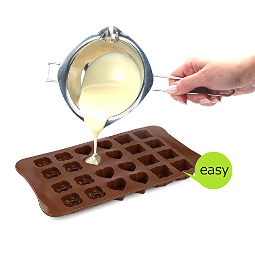 JPSOR 6 Stück Silikon Pralinenformen, Schokoladeformen, Silikonformen, Eis Formen, Seifenformen, Silikon-Backen Formen; Herz, Blume, Stern und Viereck-Form&Tier Geschenken Formen - 4