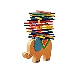 Natureich Elefant Montessori Stapel Spielzeug aus Holz zum...