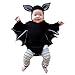 Produktbild Cooljun Halloween Baby Bat Kostüm, Kinder Langarm Romper Outfits Set Cosplay Kostüm Jungen Mädchen Neugeborenes Strampler Toddler Bodysuit Halloween Party Cosplay (70, Schwarz)