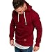 Produktbild LANSKIRT Herren Shirt Unisex Pullover Street Windbreaker Sweatshirt Weihnachten Langarm Top Herbst Fun Hoodie Männer Hoodie Jcopinn Unterhemd Noos Hoodie Cartoon Sweatshirt (XXXL, Rot)
