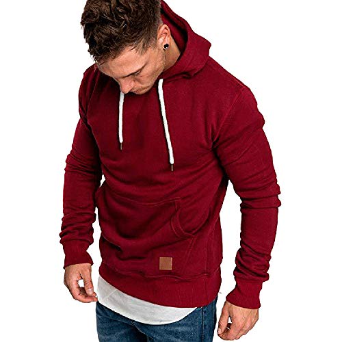 Sudadera para Hombre,Hombres de Manga Larga otoño Invierno Casual Sudadera Camisas Blusa Top chándales