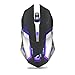 Produktbild DingLong Drahtlose stumme Maus, Wiederaufladbare X7 Wireless leise LED hinterleuchtete USB-Optik ergonomische Gaming Mouse (Schwarz)
