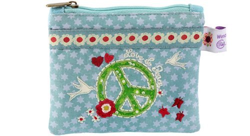 Preisvergleich Produktbild Kleines Täschchen Portmonee Börse Love & Peace von Wendekreis Berlin