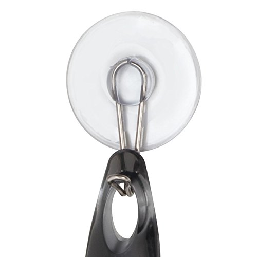 mDesign Duschabzieher schwarz – optimal für die Duschkabine oder als Fensterabzieher – robuster Abzieher (30,5 cm) aus Kunststoff – mit Saugnapf für Wandhalterung - 4