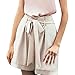 Produktbild Sommerhosen Damen Kurz Luckycat Shorts Damen Sommer Locker Damen Leggings Solid Color Lace Shorts Hose Sommerhosen Pants Hosen (Khaki, Small)