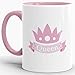 Produktbild Pärchen-Tasse für Sie "Queen" Geschenk / Partner / Liebe / Love / Beziehung / Paare / Beste Qualität - 25 Jahre Erfahrung Innen / Henkel Rosa