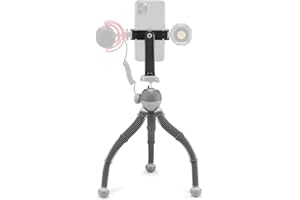 JOBY PodZilla Large Kit, Treppiede Flessibile e Attacco GripTight 360 Phone, dai Creatori del GorillaPod, Treppiede per Smartphone, Action Cam, Fotocamere Compatte, Dispositivi max 2,5kg, Grigio