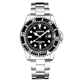 Herrenuhren, Gmore Edelstahl Wasserdichte Analoge Quarzuhr Casual Kalender Armbanduhr für Business-Kleid (Schwarz)
