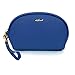 Arvok Cosmetic Pouch Makeup Beauty Case Purse Toiletry Bag PU Leather Portable Handy Travel Accessory Storage Organizer for Women Skincare, Royal blue