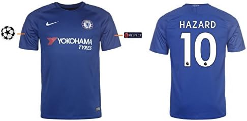 2017/2018 Home UCL CHELSEA FC Men's Football Shirt – Hazard 10, M