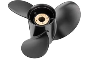 Qiclear OEM Upgrade Aluminum Outboard Propeller for Mercury Motos 30/35/40/45/50/55/60/70HP,13 Spline Tooth,Rh