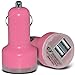 Produktbild (Baby Pink) Motorola Droid Ultra, Droid Maxx, Droid Schnelle Mini, Droid RAZR M Universal 12v Schnelle Mini Bullet USB Dual Port In Car Charger exklusiv für Spyrox