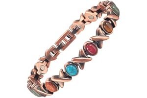 EnerCoppeX Kupfer Armbänder für Arthritis und Gelenke, reines Kupfer magnetische Therapie Armbänder für Karpaltunnel, 3500 Gauss wirksame Magnete für Schmerzlinderung,Geschenke (COB-0176)