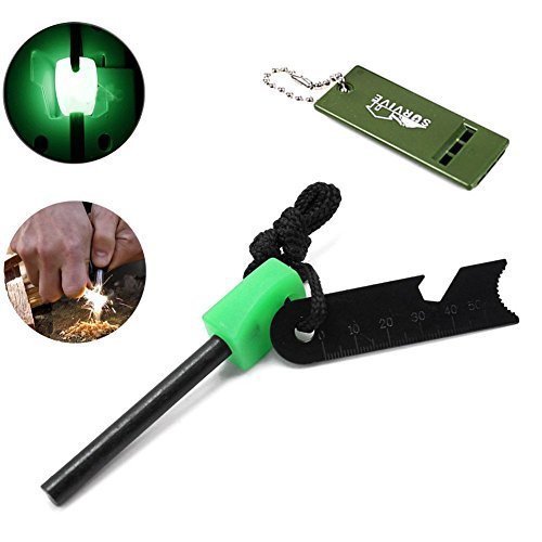 AIGUMI Survival Magnesium Flint Striker vielseitig Überleben Feuerstein für Outdoor Camping Life (klein) - 5