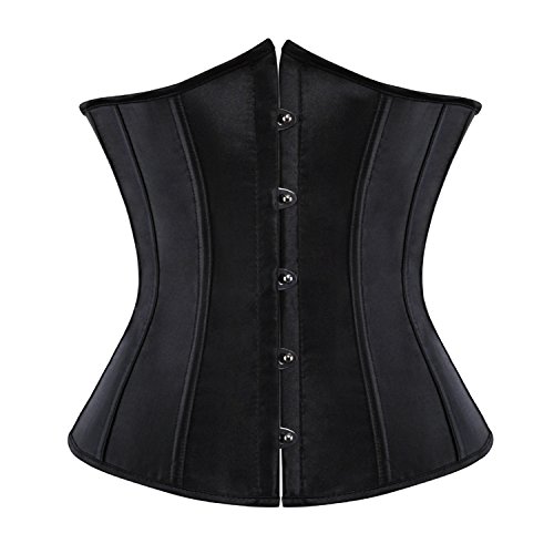aizen Donna Floreale Allenamento Vita Corsetto Underbust Bustino Sottoseno Modellante Intimo Nero s
