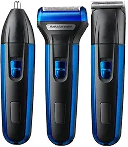 Concepta Professionals Design 3 in 1 Perfect Shaver, Hair Clipper and Nose Trimmer Rechargeable Beard And Moustaches Hair Machine And Trimming With Cord And Without Cordless Use (Black Colour)