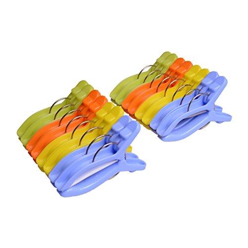 Ilyever 16 Pack Fashion Farbe Strandtuch Clips für Strand Stuhl oder Pool Liegen auf Ihrem cruise-jumbo size-keep deinem Handtuch von Blowing Away, Kleidung Linien