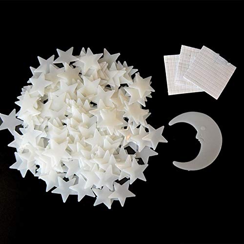 Preisvergleich Produktbild Glow Star Moon Wandaufkleber für Kinderzimmer Baby Schlafzimmer Aufkleber Wohnkultur Decke Leuchtende Fluoreszierende DIY Wandaufkleber