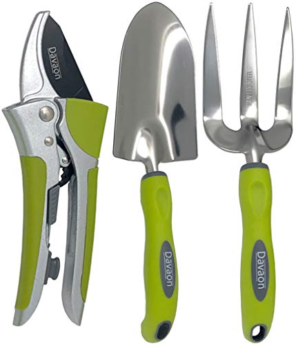 Davaon Pro Ratchet Secateurs & Garden Hand Tools Set - Up To 5 Times More Cutting Power Less Effort Davaon Pro Ratchet Secateurs & Garden Hand Tools Set - Up To 5 Times More Cutting Power Less Effort