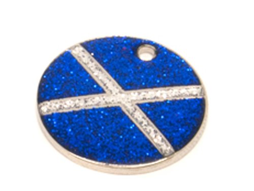 Reflective-Glitter-Round-Scottish-Saltire-Flag-Design-DogCat-Pet-ID-Tags-EngravedTO-LEAVE-ENGRAVING-DETAILS-PLEASE-READ-PRODUCT-DESCRIPTION-LOWER-DOWN-THIS-PAGE