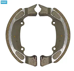 NIKAVI BSS10 Motorcycle Brake Shoe Set Compatible for XL-100 (Front)