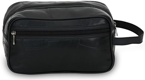 Fabrizio 62127 Leather Wash Bag 26 x 13 x 13 CM Black
