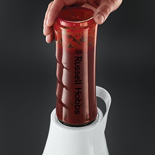 Russell Hobbs 21352-56 Explore Smoothie Maker Mix and Go Juice, Standmixer inklusive 2 Trinkflaschen, 300 W, weiß/grün - 5