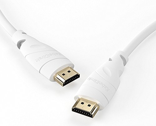 KabelDirekt 15m weißes HDMI Kabel / kompatibel mit HDMI 2.0a/b, 2.0, 1.4a (Ultra HD, 4K, 3D, Full HD, 1080p, HDR, ARC, Highspeed mit Ethernet) – TOP Series - 2