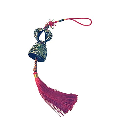Messing Fisch Windspiel Glocke Hängen Charme Chinesischer Knoten Feng-Shui-Verzierung - 9