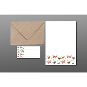 Briefpapier Set / Schmetterlinge No 2