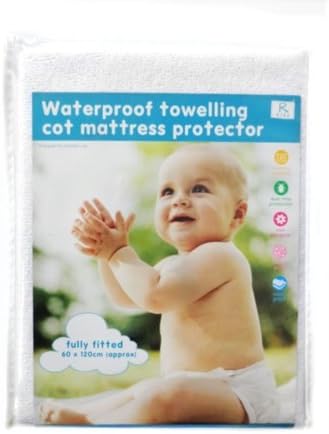 R Kids Waterproof Towelling COT Mattress Protector with Polyurethane Backing
