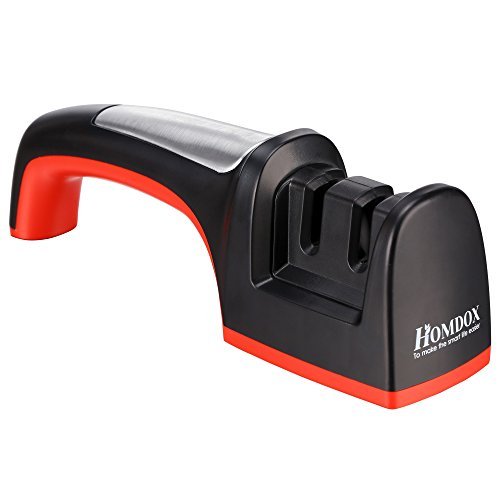 Homdox® 2536 Messerschärfer Messerschleifer Keramik mit zwei Stufen rot-schwarz - 5