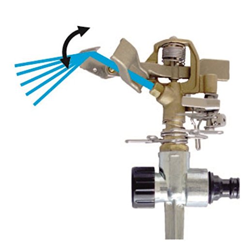 Connex FLOR89575 Impulskreisregner Messing mit Spieß - 5