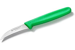 Forgast HACCP Couteaux de cuisine | Longueur 6,5 cm | Très pointu | Confortable et maniable, tient bien dans la main | Idéal pour les légumes | Couteaux de table | Lavables au Lave-vaisselle | Vert