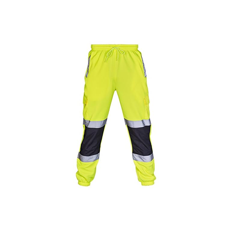 Hi Vis Viz Joggers Slim Fit Trousers High Visibility Safety Workwear 2