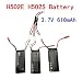 Produktbild Fytoo 3PCS 7.4V 15C 610mAh Lipo Batterie Akku mit 3 in1 Umwandlung Kabel für Hubsan H502S H502E Quadrocopte RC Drone