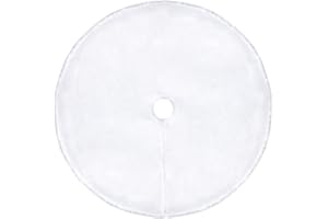 Homewit Ø120 cm Christbaumständer Teppich Plüsch Weihnachtsbaum Decke Weihnachtsbaum Rock Weihnachtsbaumdecke Baumdecke Tannenbaumständer Christbaumdecke Weihnachtsschmuck Deko für Weihnachtsbaum