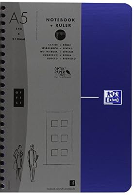Oxford Office Essential 100102938 - Blocs notes + regle a spirales - Coloris Aléatoire