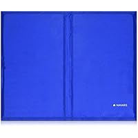 Navaris Kühlmatte Hunde Katzen Haustiere - Matte zur Regulierung der Körpertemperatur - Selbstkühlendes Kühlkissen - Pad in Dunkelblau