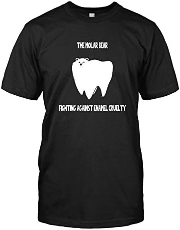 The Molar Bear T-Shirt Funny Dentist Pun Tee Top (XX-Large, Black)