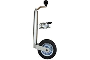 Genérico Rueda Jockey de Apoyo Incluye Brida Abrazadera sujección Remolque 150 kg 48 mm para remolques