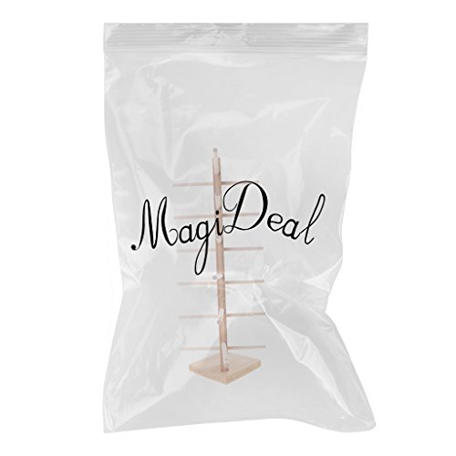 Holz Brillenständer Brillenhalter Brillengestell Ständer Sonnenbrillenständer 1-Row Natur Farbe – 6-Schicht - 2