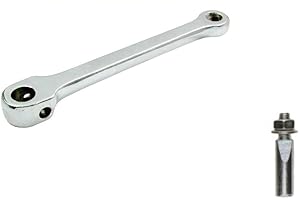 MV-TEK PEDIVELLA Sinistra 170mm in Acciaio Cromato + CHIAVELLA Ideale Bicicletta Pieghevole - Graziella - Epoca - Mountain Bike - Argento