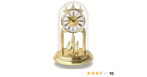 AMS 1202, orologio da tavolo con movimento al quarzo e campana di vetro, a  batteria : Amazon.it: Casa e cucina