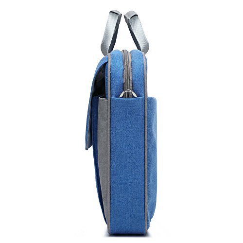 CoolBELL 15,6 Zoll Laptop Tasche Nylon Schultertasche mehrfach Abteil Messenger Bag Handtasche Tablet Aktentasche für Laptop / Tablet / Macbook,Blau - 9