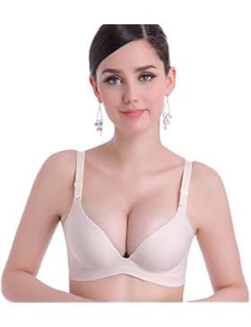 Wirarpa Damen BH Büstenhalter Ohne Bügel Komfort Seamless Push UP Bra