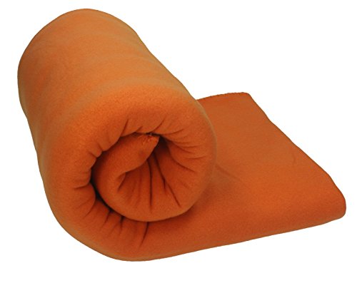 Betz Luxus Fleecedecke Kuscheldecke Farbe Terra orange Größe 130x170 cm Qualität: 220 g/m²