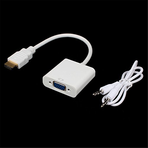 JustLink 1080P HDMI Männlich auf VGA Weiblich Kabel Konverter Adapter Mit Audio Kabel für PC DVD HDTV - 3