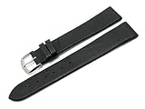 Meyhofer Uhrenarmband Rockhampton 16mm Clip-Anstoß schwarz Leder glatt matt MyHeklb230/16mm/schwarz/oN